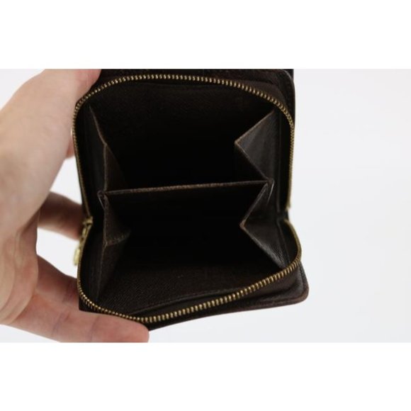 AUTHENTIC Louis Vuitton Brown Damier Ebene Compact Zip Wallet - Picture 9 of 9